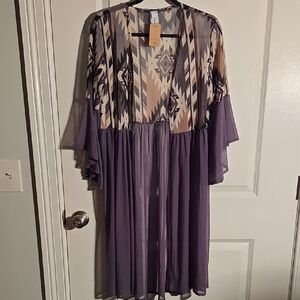 Aztec Patterned Kimono Cardigan